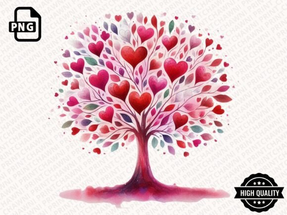 Download Valentine's Day Heart Tree Clipart PNG - Clipart Collection