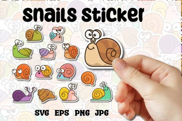 Download Snails Sticker Printable Clipart - Clipart Collection