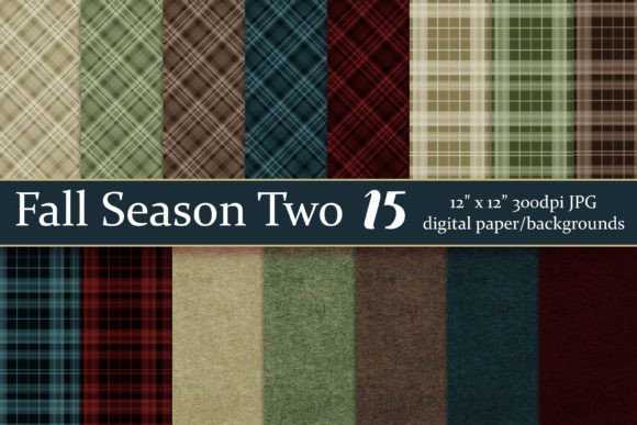 Download Fall Season Two Cardstock &amp; Plaid Papers - Card Collection