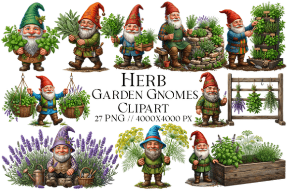 Download Herb Garden Gnomes Clipart PNG - Clipart Collection