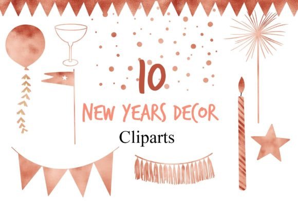 Download New Year Party Decor Clipart - Clipart Collection