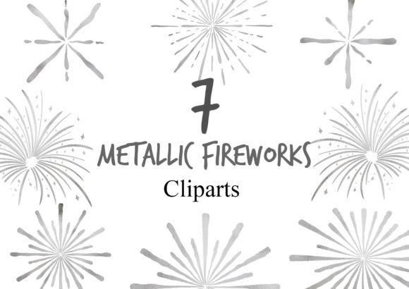 Download Silver New Year Firework Clipart - Clipart Collection
