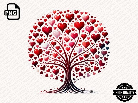 Download Valentine's Day Heart Tree Clipart PNG - Clipart Collection