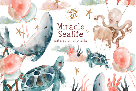 Download Miracle Sealife Watercolor Clipart - Clipart Collection