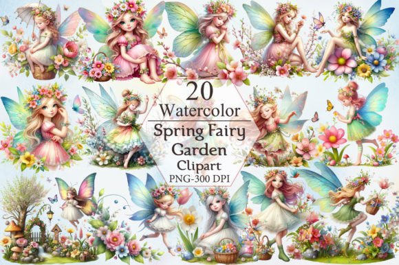Download Spring Fairy Garden Sublimation Clipart - Clipart Collection